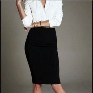 Bebe pleated pencil skirt